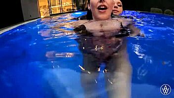 Lesbian lovers Angela White and Gabbie Carter indulge in outdoor pleasure