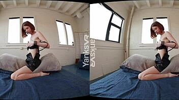 In this 3D porn, amateur vixen Pepper Hart licks her fingers, then masturbates her pussy to fingering orgasm and climax.