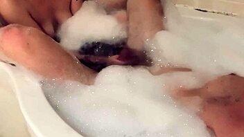 Wife Gives Soapy Handjob in Bath
