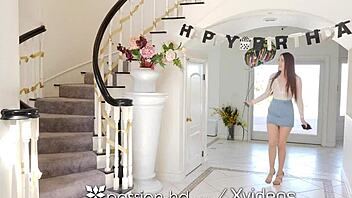 Birthday fuck unleashes facial ecstasy