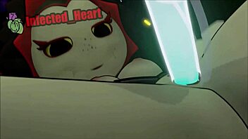 Ghostly sunflower and monster engage in steamy sex