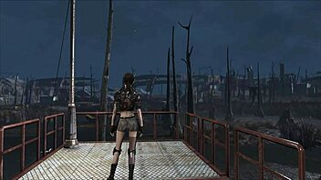 HD video of a cute brunette in Fallout 4 cosplay