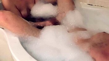 Wife Gives Soapy Handjob in Bath