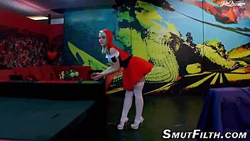 german babe sucking in stockings gets bukkaked hard 😏