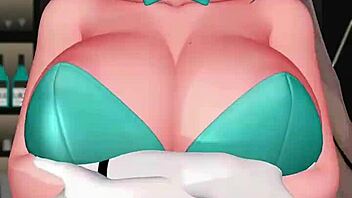 Experience the ultimate in Hentai 3D with Asuna's big boobs and creampie