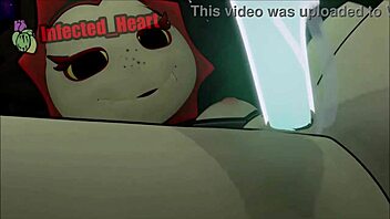 Ghostly sunflower and monster engage in steamy sex