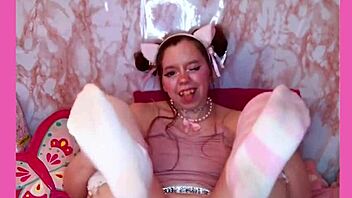 Catgirl Striped Thigh High Tease