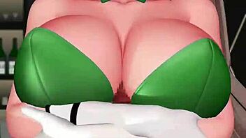 Experience the ultimate in Hentai 3D with Asuna's big boobs and creampie