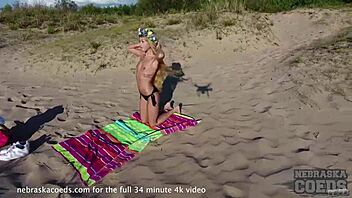 public beach masturbation session with jesse empera