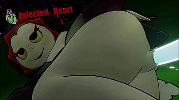 Ghostly sunflower and monster engage in steamy sex