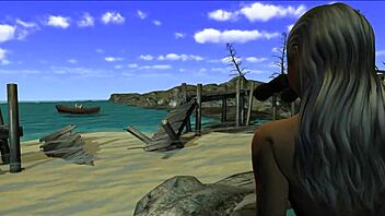 Teen lesbians explore their sexuality in an island fantasy