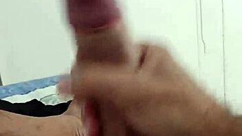 Solo jerk off with cumshot and sound of orgasm