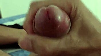 Solo jerk off with cumshot and sound of orgasm