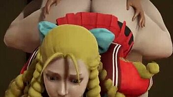 Full movie of Street Fighter Karin giving a public blowjob