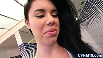 Teen gets cum dumped in cfnm