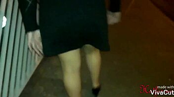 Big-assed Latina gets a hot cumshot on the street