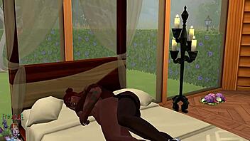 Brunette shemale and girl share passionate love 😘