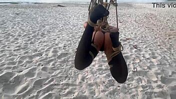 Shibari Mastery at Sunset with Stunning Lari in Bold Rope Play