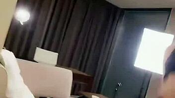 chinese beauty with big tits gets wet in hotel hookup.