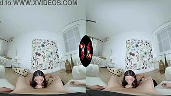 Megan Fiore, the Italian goddess, in VR with big tits