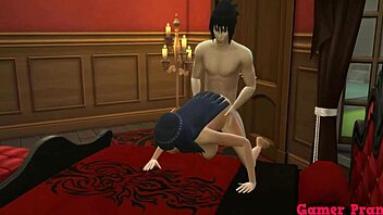 naruto gets hinata but she fucks sasuke anal while he watches