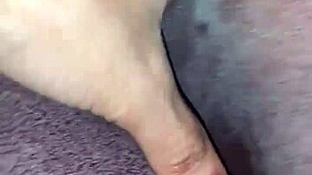 fingering her pussy until she cums in doggystyle