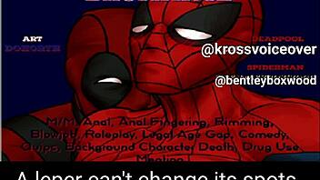 spiderman and deadpool play doctor in hospital with anal and blowjob scenes