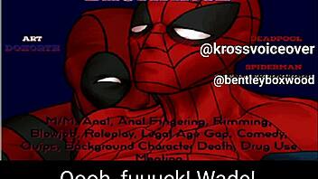 spiderman and deadpool play doctor in hospital with anal and blowjob scenes