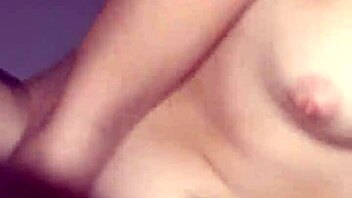 Natural tits and European beauty in a finger fuck session
