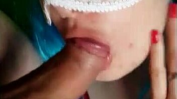 she devours entire cock in sloppy homemade blowjob