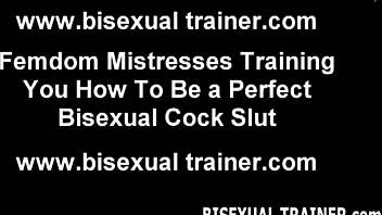 In this pov bdsm scene, the femdom shoves her big monster cock down the submissive's throat using toys and fetish elements.