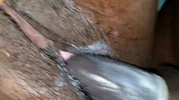 Black couple enjoys a steamy session of sex in the shower