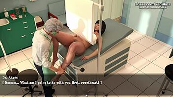 Horny milf Lily of the valley gets anal fingered and dildoed by doctor in steamy video