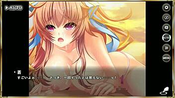 Erotic Scene: Makoihime Musou - Tenka Touitsu Den with Ma Tetsu in Swimsuit