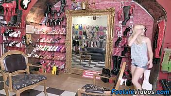 blonde teen feet get covered in cum during hardcore session