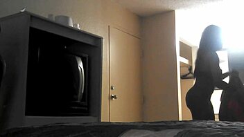 Sucking that big black cock oiled ebony amateurs hotel