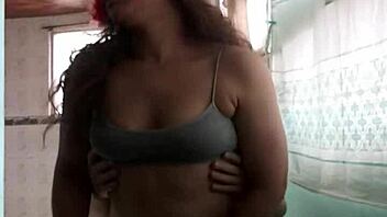 The petite latina brunette gets fucked on the chair, her big tits bouncing wildly