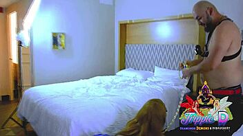 ebony slave training in rough mouth action 🖤