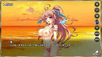 Erotic Scene: Makoihime Musou - Tenka Touitsu Den with Ma Tetsu in Swimsuit