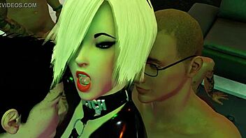 Latex Bitches Feel Intense Gangbang Pleasure