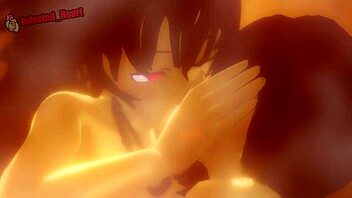 Big titty futa yang fucks everyone in the sauna with loop sound