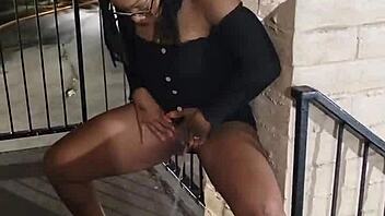 Caught peeing on balcony by people