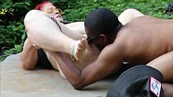 Liz Takes Monster BBC on Rock by Creek in Wild Outdoor Fuck.