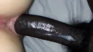 Interracial lesbian threesome with bareback and creampie