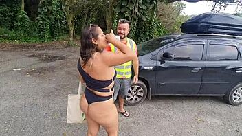 Latina pornstar Paty Bumbum gives hot milk massage to big ass cuidador