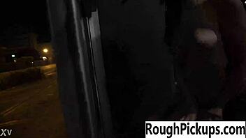 a hardcore slut gets picked up and takes it rough in her ass during intense fucking