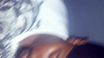 ebony bitch eats pussy cum