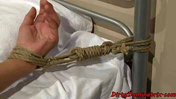 Restrained Sub Babe Feels Intense Pleasure As Lezdom Toys Her Pussy