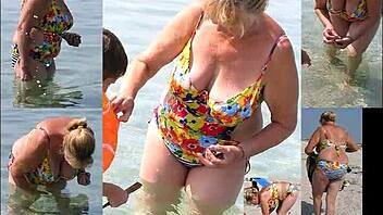 Beach voyeur fun with BBWs and grannies! 🏖️