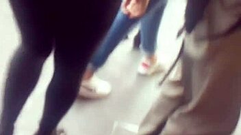 Mexican Milf Masturbates Big Ass on Street